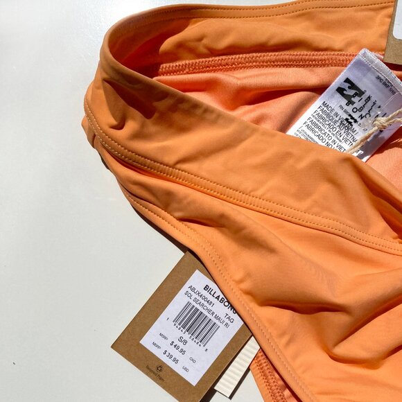 Billabong *NWT 2 Piece Bikini Top size M, Bottom size S Light Peach, Stripe - Picture 5 of 7